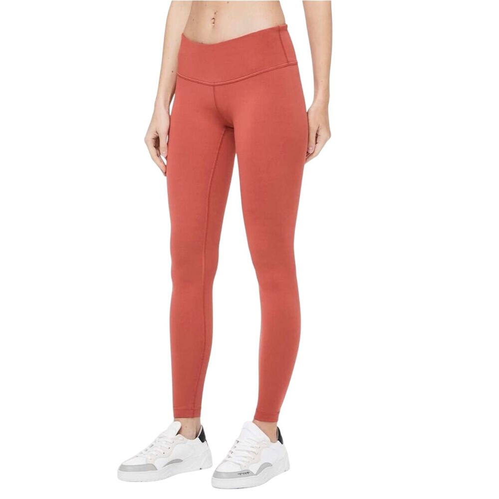 Lululemon Wunder Under Tight Luxtreme Women sz 10 Brick Rose 28" W5BOHS